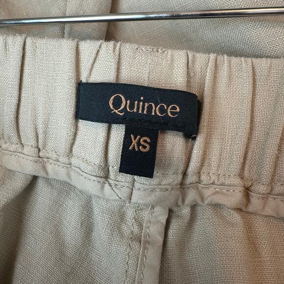 Quince European Linen Pull on Pants in Driftwood sz XS Small Spots - Picture 5 of 10